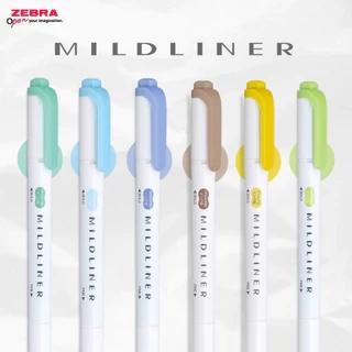 Bút Dạ Quang Highlight Zebra Mildliner WKT7 35 Màu - Đầu Bút Dạ Quang 1.0mm - 1.4mm - [Chính Hãng] 1 Cây
