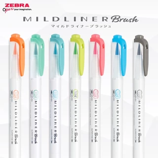 Bút Dạ Quang Mildliner Brush Zebra Pen 25 Màu- Đầu Highlight 0.5mm-0.7mm - [Chính hãng] - 1 cây
