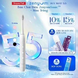 Bàn Chải Đánh Răng Điện Zenyum Sonic Màu Trắng Công Nghệ Singapore