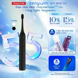Bàn chải điện Zenyum Sonic Go - Màu Trắng/Đen - Công Nghệ Singapore