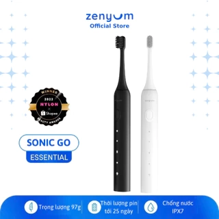 Bàn chải điện Zenyum Sonic Go - Công Nghệ Singapore - Màu Trắng/Đen