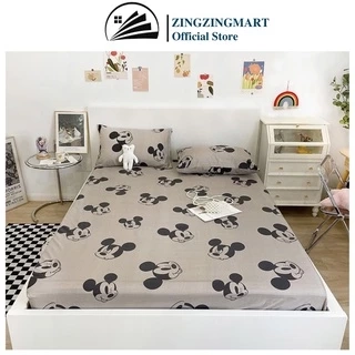 Ga trải giường ZingZingMart chất liệu cotton poly kích thước m6/m8 (Chưa kèm vỏ gối nằm)