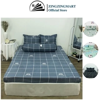 Set Ga Gối 4 Món Cao Cấp 1m2/1m6/1m8 Ga Gối Kèm Vỏ Gối Ôm