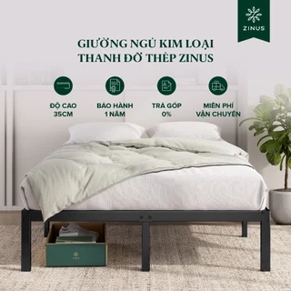 Giường Sắt Với Thanh Đỡ Bằng Thép -  Elias 14in metal platform bed frame