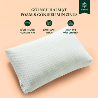 Gối Cao Su Non Kết Hợp Gòn Tơ Tằm - Dual Side Memory Foam Pillow