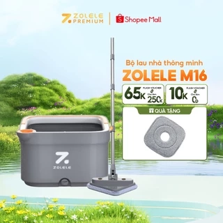 Bộ cây lau nhà 360 độ ZOLELE tự tách nước bẩn ngăn nước sạch và nước bẩn thông minh M16 - Chính hãng