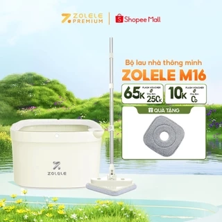 Bộ cây lau nhà ZOLELE 360 độ tự vắt 2 ngăn tách riêng nước bẩn M16 - Chính hãng