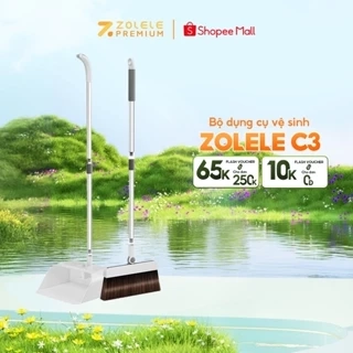 Bộ Chổi Quét Nhà Thông Minh Kèm Hốt Rác Gạt Nước C3 Bộ Dụng Cụ Vệ SInh Zolele - Chính Hãng