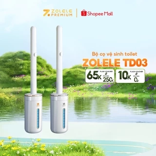 Bộ cọ vệ sinh toilet TD03 dùng 1 lần Zolele  (Kèm Miếng Dán Tường) - Chính  Hãng