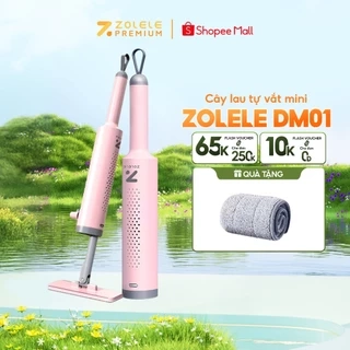 Cây lau mini tự vắt ZOLELE DM01 lau kính, lau bàn nhỏ gọn cầm tay tháo rời tiện lợi ( Màu Hồng )