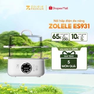 Nồi hấp nồi lẩu điện đa năng 2 tầng ZOLELE nấu lẩu, nấu canh, hấp bánh bao ES931 9.3L - Chính hãng