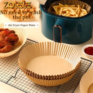 Set 50 giấy lót nồi chiên không dầu ZOLELE hình khuôn bánh giảm bám dầu mỡ tiện dụng