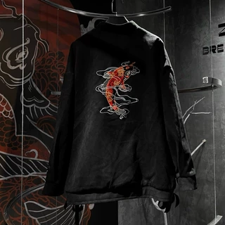 Áo khoác bomber da lộn Đen thiết kế Unisex Zune.zx, MASCOT SUEDE JACKET